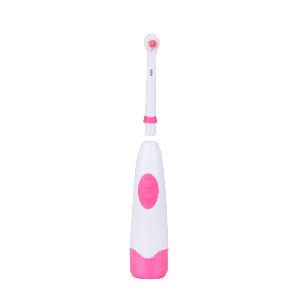 KHET003-C Electric Battery Toothbrush With One Refill Brush Head Easy Press Power Botton For Adult 