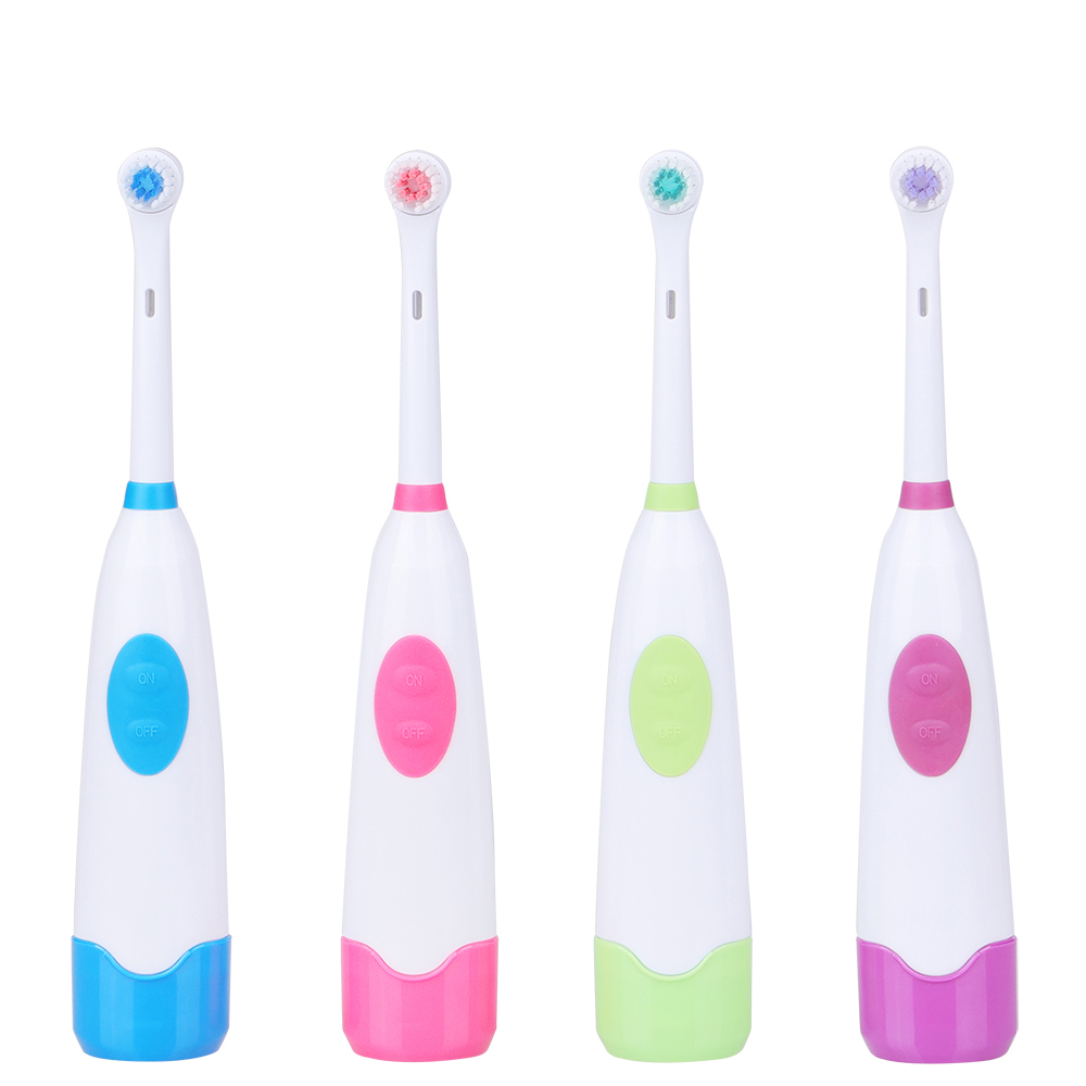 KHET003-C Electric Battery Toothbrush With One Refill Brush Head Easy Press Power Botton For Adult 