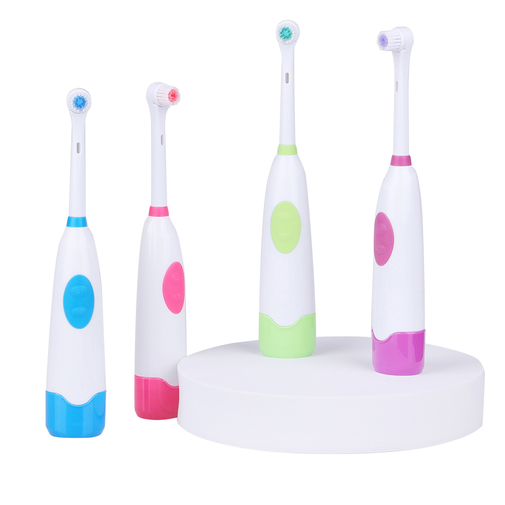 KHET003-C Electric Battery Toothbrush With One Refill Brush Head Easy Press Power Botton For Adult 
