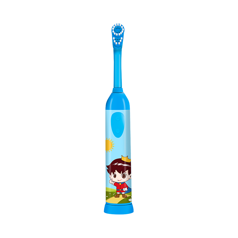 KHET007-F Rotating Electric Toothbrush With Replaceable Brush Head Extra Soft Dupont For Teeth Whitening And Cleaning For Children