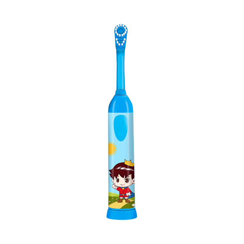 KHET007-F Rotating Electric Toothbrush With Replaceable Brush Head Extra Soft Dupont For Teeth Whitening And Cleaning For Children
