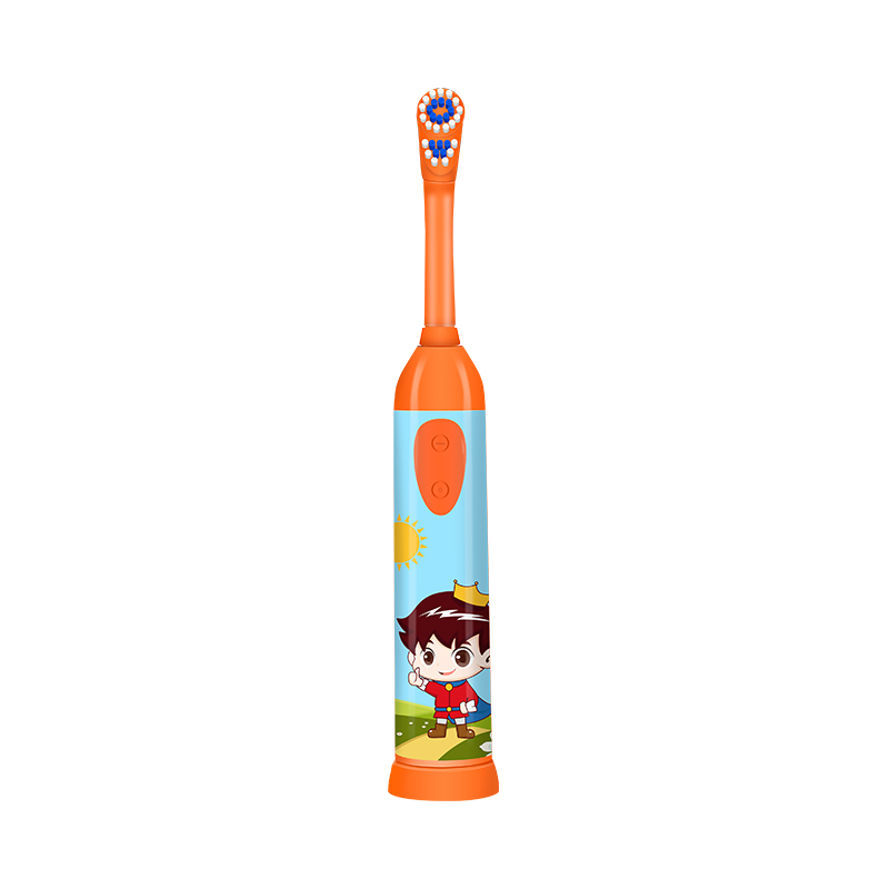 KHET007-F Rotating Electric Toothbrush With Replaceable Brush Head Extra Soft Dupont For Teeth Whitening And Cleaning For Children