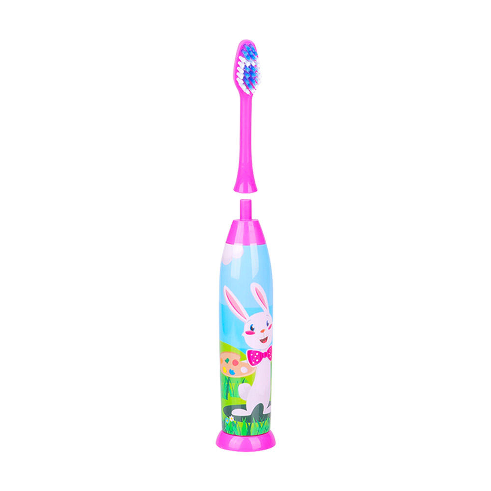 KHET011-C Kids Sonic Electric Toothbrush With One Refill Soft Bristle Brush Head IPX5 Waterproof(Handle Sleeve May Vary)