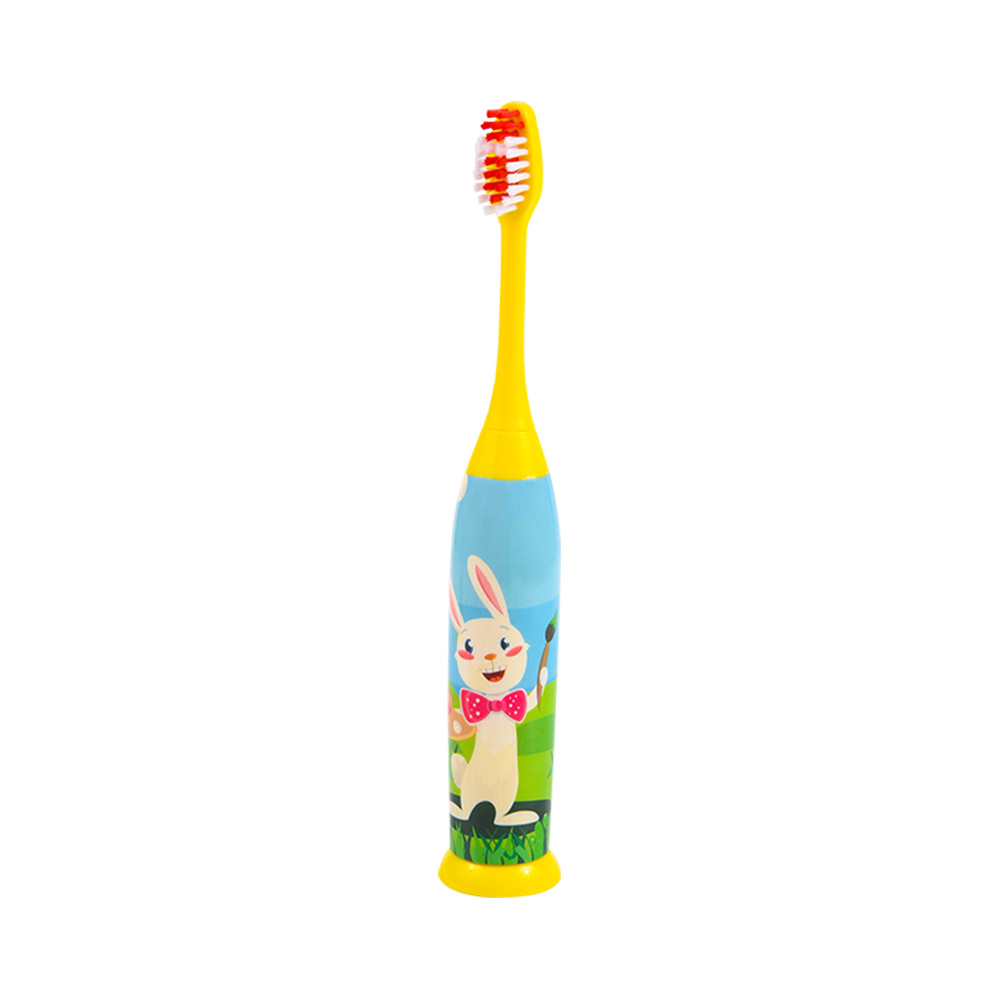 KHET011-C Kids Sonic Electric Toothbrush With One Refill Soft Bristle Brush Head IPX5 Waterproof(Handle Sleeve May Vary)