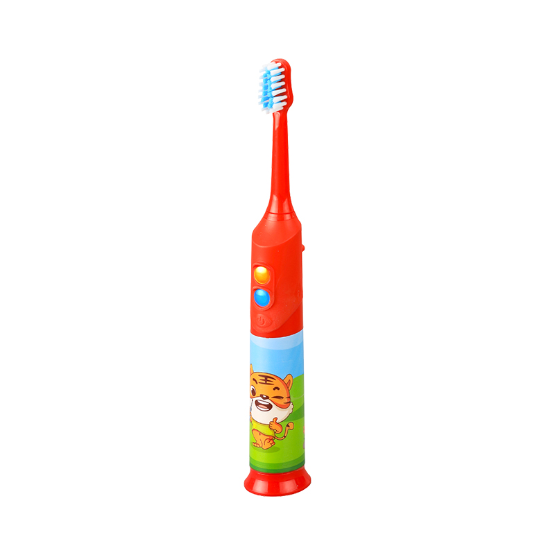 KHET016A Flashing Sonic Electric Toothbrush With Timer And LED Lights IPX5 Waterproof Cartoon Modeling Design For Kids
