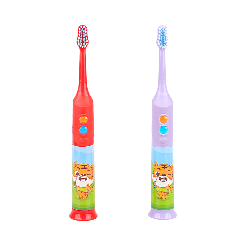 KHET016A Flashing Sonic Electric Toothbrush With Timer And LED Lights IPX5 Waterproof Cartoon Modeling Design For Kids
