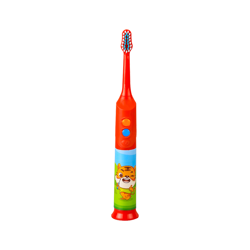 KHET016A Flashing Sonic Electric Toothbrush With Timer And LED Lights IPX5 Waterproof Cartoon Modeling Design For Kids