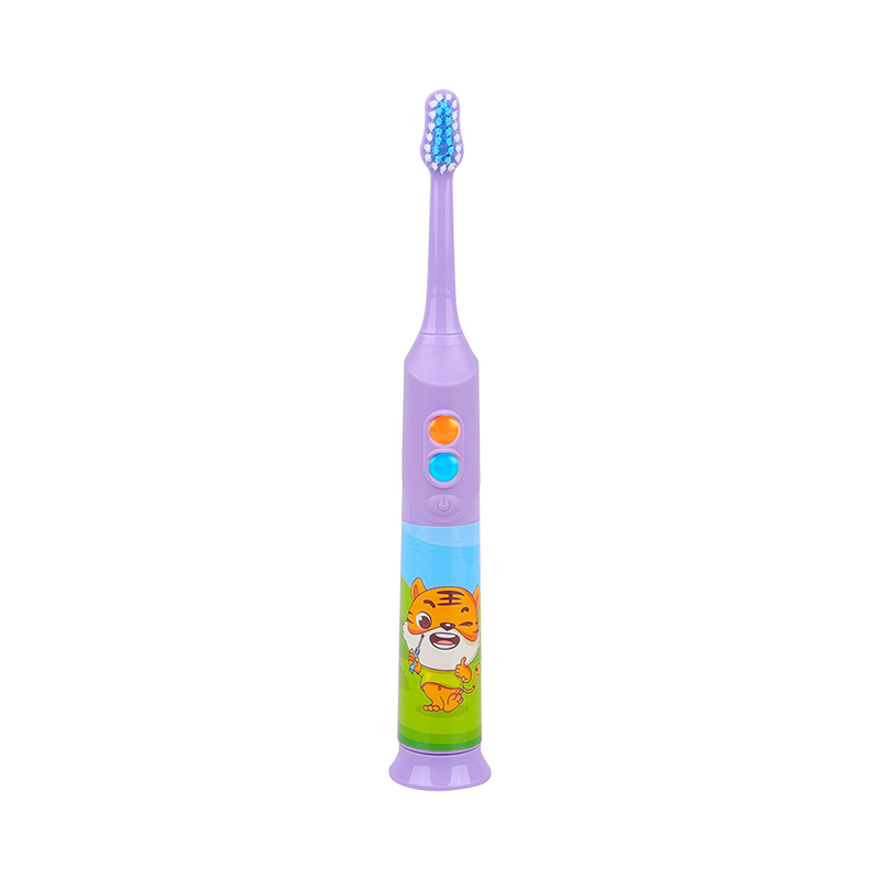 KHET016A Flashing Sonic Electric Toothbrush With Timer And LED Lights IPX5 Waterproof Cartoon Modeling Design For Kids
