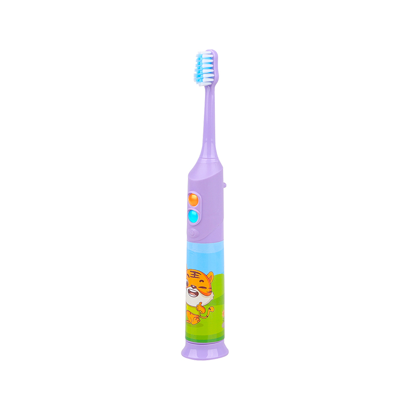 KHET016A Flashing Sonic Electric Toothbrush With Timer And LED Lights IPX5 Waterproof Cartoon Modeling Design For Kids