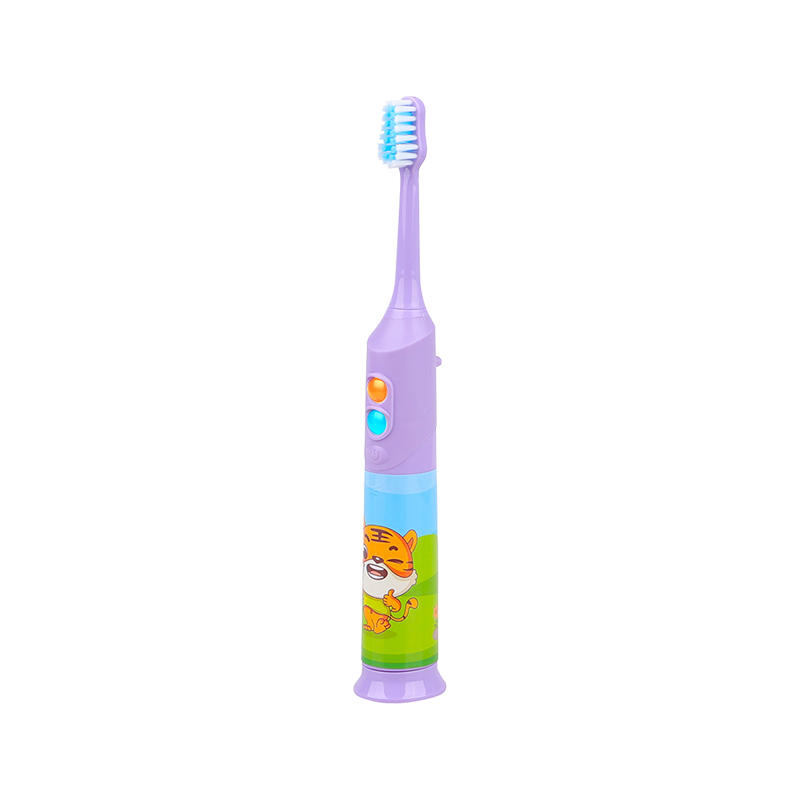 KHET016A Flashing Sonic Electric Toothbrush With Timer And LED Lights IPX5 Waterproof Cartoon Modeling Design For Kids
