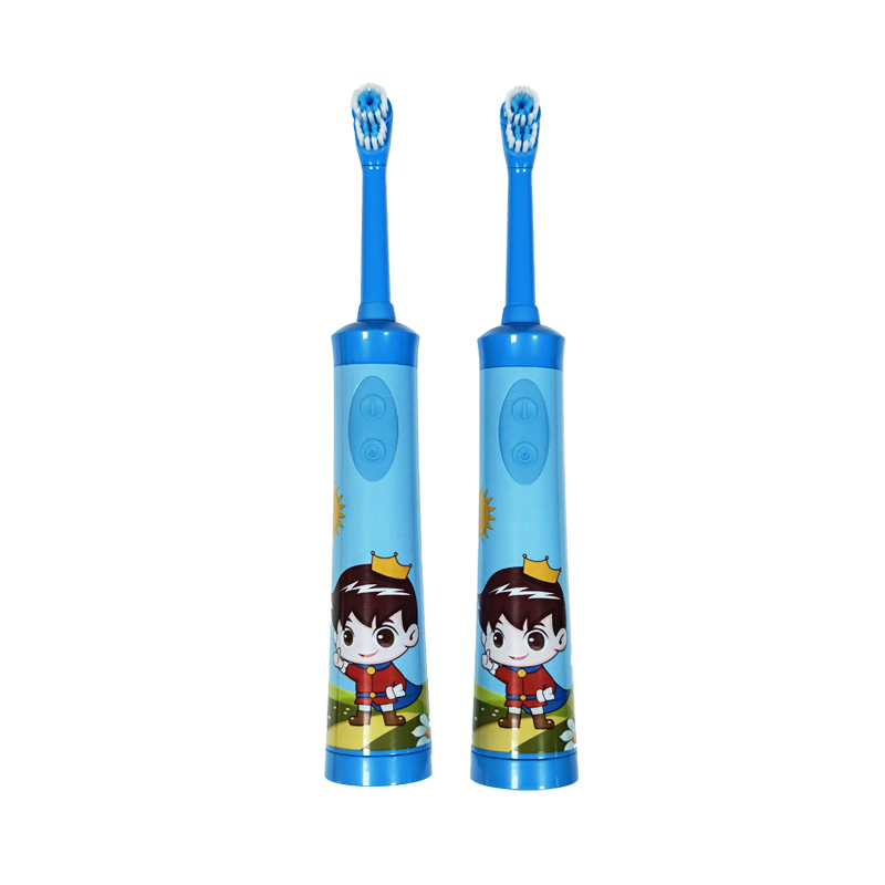 KHET019 New Design Rotating Electric Toothbrush With One Refill Extra Soft Dupont Brush Head Cartoon Modeling Design For Kids