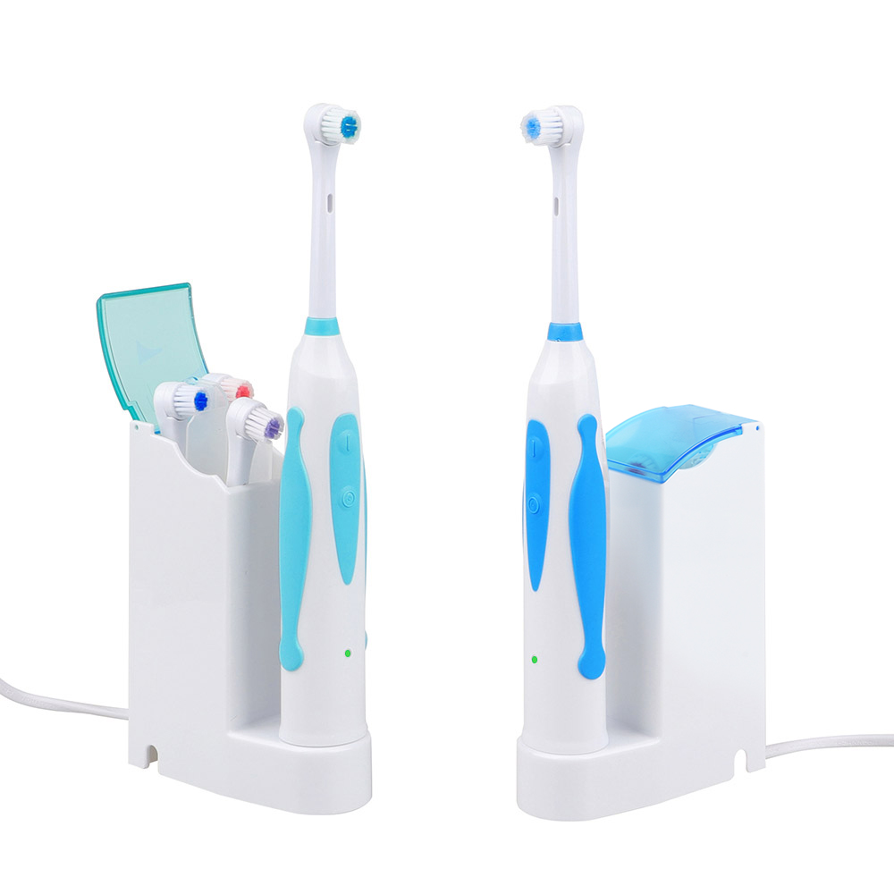 KHET006 Hot Precision Clean Rechargeable Toothbrush With Three Refill Dupont Brush Heads And Storage House 